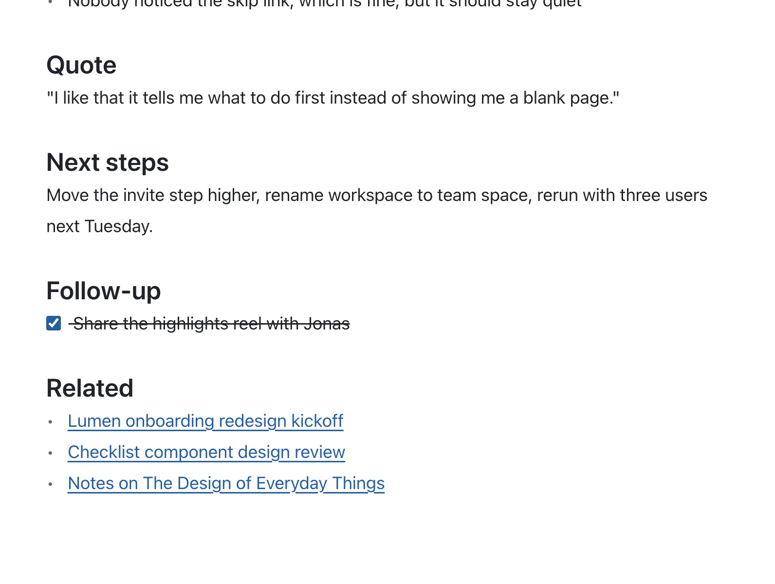 Backlinks and suggested related notes for a note